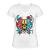Playera Dama: Algodón Peinado Cuello V Miniatura