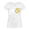 Playera Dama: Algodón Peinado Cuello V Miniatura