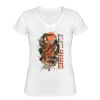 Playera Dama: Algodón Peinado Cuello V Miniatura
