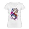 Playera Dama: Algodón Peinado Cuello V Miniatura