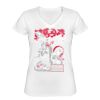 Playera Dama: Algodón Peinado Cuello V Miniatura