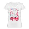 Playera Dama: Algodón Peinado Cuello V Miniatura