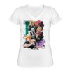 Playera Dama: Algodón Peinado Cuello V Miniatura