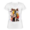 Playera Dama: Algodón Peinado Cuello V Miniatura