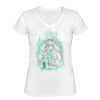 Playera Dama: Algodón Peinado Cuello V Miniatura
