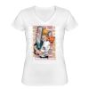 Playera Dama: Algodón Peinado Cuello V Miniatura