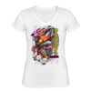 Playera Dama: Algodón Peinado Cuello V Miniatura