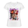 Playera Dama: Algodón Peinado Cuello V Miniatura