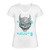 Playera Dama: Algodón Peinado Cuello V Miniatura