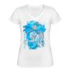 Playera Dama: Algodón Peinado Cuello V Miniatura