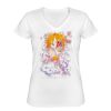 Playera Dama: Algodón Peinado Cuello V Miniatura